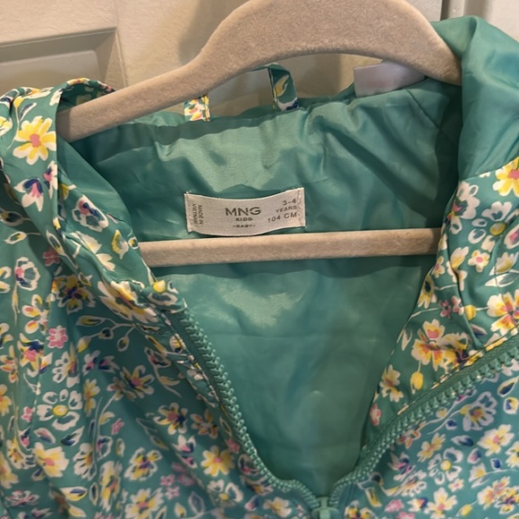 Mango kids floral windbreaker jacket - Picture 2 of 3